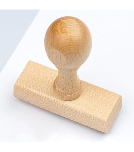 Timbro In Legno 12x12 Cm Personalizzabile | Piastra Incisa Al Laser Per Ufficio, Azienda, Logo E Indirizzo – Made In Germany