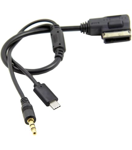 Câble AMI/MDI Vers USB-C Pour Audi/VW - Charge Rapide 2.4A - Compatible Pixel, Galaxy, Moto, Etc. - Longueur 1 M