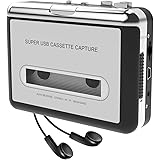 DIGITNOW! Portable Cassette Player/Cassette to MP3 Converter Capture Cassette Tape to MP3/CD Audio via USB