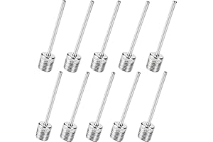 Fenxyo 10pcs Ball Pump Needle with Enlarge Base, Stainless Steel Ball Needles for Ball Air Pump, Durable Ball Inflation Needles for Inflating Sports Balls, Football, Basketball, Rugby Balls