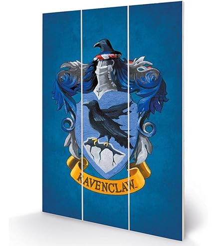 Harry Potter - Stampa Su Legno Con Emblema Grifondoro, 20x29,5 Cm. Decorazione Murale Ufficiale Multicolore.