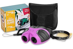JRD&BS WINL Giocattolo per Binocolo Bambino, Regalo di Compleanno per Bambina E Ragazzo di 4-12 Anni Che Gioca All'aperto(Rosa)
