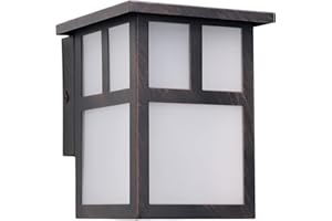 FORLIGHT Osaka Aplique de Pared para Exterior IP23 de Estilo Rústico en Color Marrón Óxido. Farolillo de Pared de 60W para Terraza, Patio y Jardín. Lámpara Led Clásica