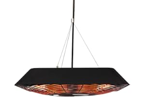 Blumfeldt Radiador Electrico Bajo Consumo de Infrarrojos 2000W, Estufa para Pared y Terraza de IP45, Mando y Pantalla LED, Calefactor Bajo Consumo, Estufa Exterior Jardín, Calefaccion Carpa Cenador