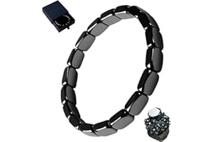 QinZiEn He/mys Hema/tite Bracelet,Natural Stone Adjustable Elastic Bracelets,Magnetic Bra/celet Men,Black Hema/tite Gemstone Brac/elet,Mens Beaded Brac/elet,Weighted Brace/let,Stre/ngth Brace/let