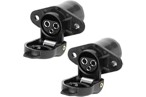 ETUKER 2x Presa 3 Poli Trattore 12v 24v Connettori 3 Poli Femmina per Agricole