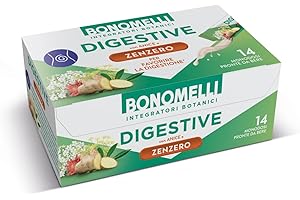 Bonomelli - Integratore Botanico Digestive, 14 bustine, pronto da bere. Con Finocchio, Zenzero, Anice Verde e Calcio. Per favorire la digestione (140ml)