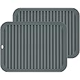 Smithcraft Trivets Mats Premium 9"X12" Big Silicone Table Mats Trivets for Hot Dishes,Pots and Pans - Waterproof Trivet mat, (Set of 2) Color Gray