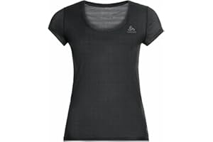 Odlo Unterhemd Damen Kurzarm Active F-Dry Light I Funktionsshirt I Funktionsunterwäsche Kurzarm Sportunterhemd I Damen