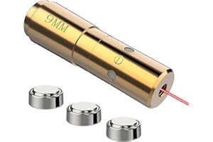 KinZon Laser Bore Sight, viseur à alésage Rouge de Mise à zéro, Red Dot 9mm avec des Piles, Collimateur de Précision pour Chasse et Tir