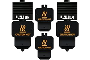 JUUPINE Para Bambu H2S/H2D High Flow Hotend 0,4 mm Hardened Steel Nozzle Replacement Kit for Bambu Lab H2D/H2S/A1/A1 Mini, extrusora de alta velocidad y extrusora de ahorro de tiempo (2 unidades)