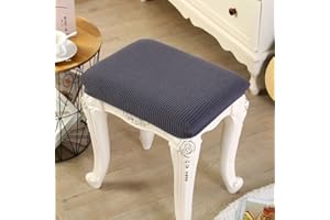AQIGR 2/4 Pack Elastic Rectangle Bar Stool Covers Stretch Vanity Stool Cover Jacquard Chair Seat Slipcovers Counter Stool Cover Saddle Seat Covers Washable for Wooden Metal Bench