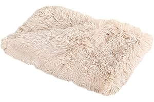 GUOCU Fluffy Copertine per Cani Coperta per Gatti Lavabile Soffice Coperta Cane Morbido Caldo Animali Domestici Doppia Faccia Tappeto Adatta per Maggior Parte Dei Cani O Gatti,Albicocca,100×75cm