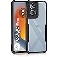 Zubitech Moto Edge 50 Fusion 5G Back Cover | Transparent Crystal Clear Hard PC Back Case with TPU Bumper, Drop Protection Case Cover for Moto Edge 50 Fusion