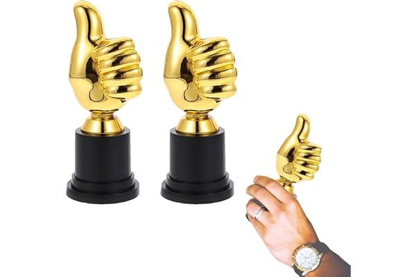 SVOCK 2 st fotbollskoppar och troféer, koppar och troféer tumme belöningskoppar, barn trofékopp inspirera barn att växa upp, fotbollskopp för användning vid sportevenemang ceremonier