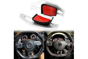 QIDIAN - Palette del cambio del volante dell'automobile in alluminio Estensioni del cambio della lama per Golf 5 Golf 6 MK5 MK6 GTI R32 R R20 Estensioni del cambio Accessori (silver)