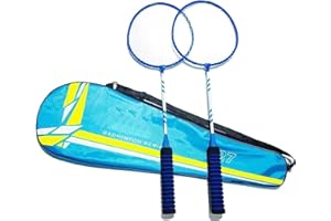 CENRF Juego De Bádminton para Adultos, Juego De Bádminton Profesional, Juego De Raquetas De Bádminton con Agarre A Prueba De Sudor, Raquetas De Bádminton Ligeras para Juegos Familiares para Adultos