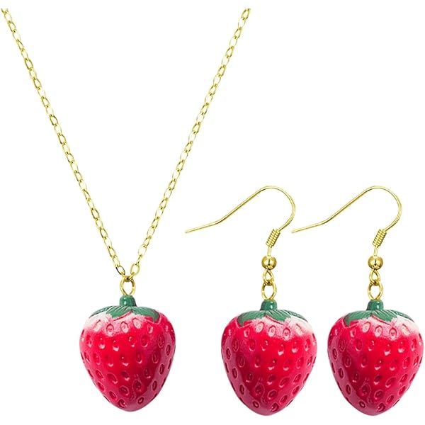 Abaodam Orecchini Pendenti a Forma di Fragola Rossa da