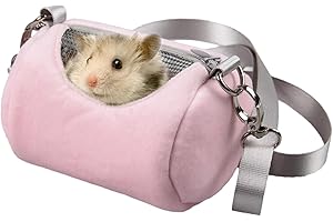 YZTJU Pet Hamster Carrier Bag - Portable Small Animal Travel Bag, Comfortable Hamster Cage | Breathable Carrier for Hamsters Guinea Pigs, Rabbits, Easy to Carry Pet Travel Bag, Soft Durable Design