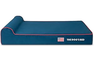 THE DOG'S BALLS The Dog's Bed Replacement Outer Cover ONLY For The Dog's Bed, Washable Oxford Fabric, Extra Large 15cm (Blue with Red Piping USA Flag) Veterinary Approved