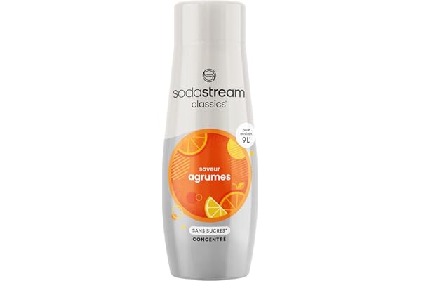 Sodastream Concentré Agrumes Sans Sucres pour Machine à Eau Pétillante et Soda | Préparez jusqu'à 9 Litres de Soda aux Agrumes en Quelques Secondes, 440ml