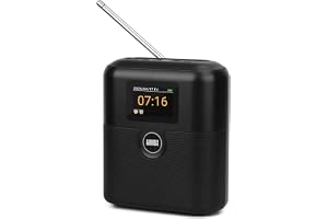 August MB330 DAB+ Radio Bluetooth, Bärbar Digital FM-radio med Väckarklocka