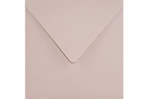 Netuno 100 buste per lettere quadrate colorate rosa vecchio 153 x 153 mm 120g Keaykolour Old Rose buste quadrate per invito matrimonio battesimo prima comunione Natale Pasqua buste lettera belle