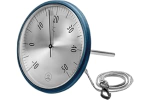 FIAP DialSwim ACTIVE - schwimmendes Thermometer - Teichthermometer - rostfreier Edelstahl - Bequemes Ablesen der Wassertemperatur - Schwimmkörper aus Weichschaum - 0,5 Meter Befestigungsseil - Pool
