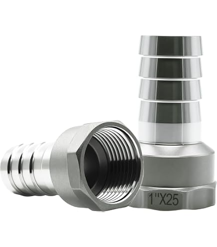 2 Stück Edelstahl Schlauchverschraubung Reduzierstück – 3/8″ IG Auf 10 Mm Schlauchanschluss, Mit 2 Schellen – Für Luft, Wasser, Öl, Korrosionsbeständig