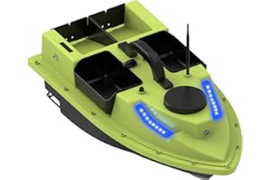 Lixada Barco de Cebo GPS RC 500M Control Remoto inalámbrico Cebo de Pesca Barco alimentador de Pesca Barco con 4 contenedores de Cebo 2KG de Carga
