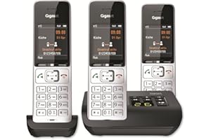 ‎GIGASET Gigaset Comfort 500A Trio Téléphone analog/dect Identification de l'appelant Noir, Argent