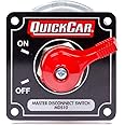 QuickCar Racing Products 55-010 Red 2-1/2" High x 2-1/2" Wide Handle Battery Master Disconnect Switch with Black Mounting Panel