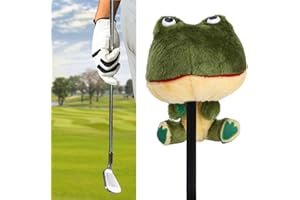 MOKERNALI Funda Driver Golf Animales, 1 Unidad Fundas para Cabeza de Palo de Golf para Maderas, Golf Club Head Cover en Forma de Rana de Peluche, Golf Driver Headcover para Drivers de Golf de 460cc