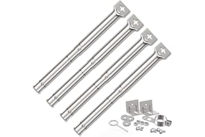 COISIEN Bruciatore a Tubo Universali in Acciaio Inox 30,8 a 44,9 cm Accessori per Barbecue a Gas, Regolabile Tubo Ricambi per Master Forge Perfect Flame Uniflame Lowes e Altri Barbecue (Confezione da 3)