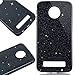 Produktbild SMART LEGEND Motorola Moto Z Play Weiche Silikon Hülle Glitzer Bling TPU Bumper Handyhülle Schutzhülle Backcover Crystal Kirstall Clear Etui Ultra Slim Design Glatt Weich Handytasche Soft Case Silicon Protective Cover Flexible Dünne zurück Schale - Schwarz