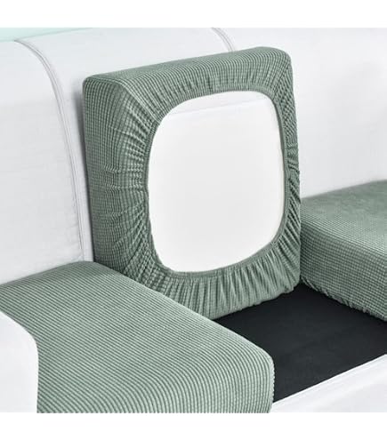 BXFUL Housse De Coussin De Canapé Extensible Imperméable Jacquard - Résistante Aux Rayures Antidérapante (Grand-3 Places, Gris Clair)
