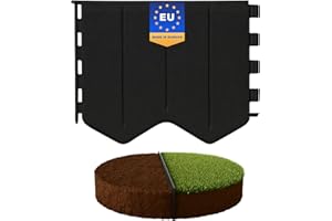 GARDENIX Bordo per prato, facile da installare, in plastica, nero, 5,15 m, bordatura per aiuole senza scavo, in plastica riciclata, flessibile e durevole, prodotto nell'Unione Europea