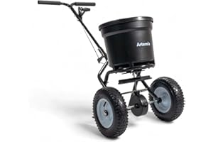 Artemis Heavy Duty Broadcast Rotary Walk Behind Spreader Salt Grit Fertiliser Seed Lawn Garden 23KG