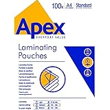 Fellowes Apex 6003301 Pochettes de plastification Apex 100 microns - Format A4 - Pack de 100 pochettes