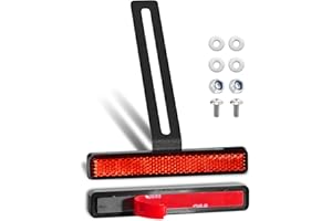 polarmotor Catadiottro Targa Moto Catarifrangente 108 * 18 * 10mm Posterior Omologata,con Installazione a Viti