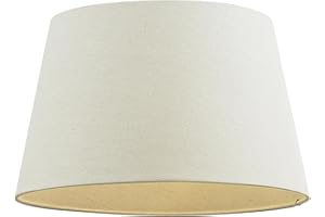 Betta Lighting Decorative Table/Floor Lampshade - 8-Inch Empire Drum Lamp Light Shade in Cream Fabric - 40W E14/B22 Candle Incandescent or LED (Not Included)