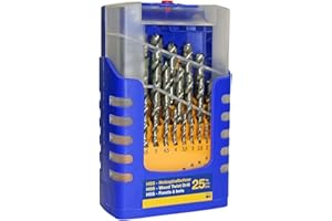 FISCH HSS zestaw wierteł spiralnych do drewna 25-częściowy/Ø 1-13 mm