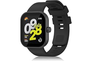 Mugust Correa para Xiaomi Redmi Watch 4 / Redmi Watch 5 Mujer Hombre,Silicona Coloridos Recambio Suave Pulseras de Repuesto para Xiaomi Mi Band 9 Pro/Mi Band 8 Pro(Negro)
