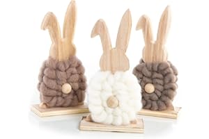 ‎LOGBUCH-VERLAG Logbuch-Verlag 3 Osterhasen Figuren Hasen Holz 18 cm Osterdeko zum Hinstellen Deko Ostern als Ostergeschenk