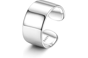 Chriscoco Anelli Donna Argento 925 Anello Regolabile Anello a Fascia Fedine Fidanzamento per Donna 1/2/3/4/5/6/8/10/15MM