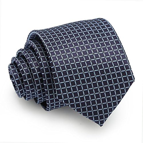 Zicac Men's Fashion Paisley Floral Patterned Handmade Polyester Regular Width Necktie with Cufflinks Pocket Square Handkerchief Tie Clip Stickpin Box Set for Wedding Party Formal Occasions