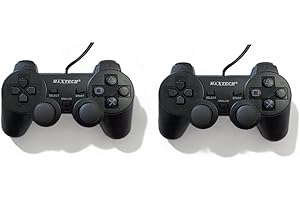 MAXTECH 2X Controller ps2 con Cavo Compatibile Con PS2 Ps1 Ps one PSX Console Da Gioco Joypad Videogiochi