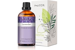 PHATOIL Aceite Esencial Lavanda 30ml, Aceites Esenciales Naturales Puros para Humidificador, Aceite de Lavanda para Difusor A