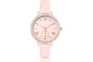 KIMOMT Damenuhren Lederband Luxus Quarzuhren wasserdichte Mode Kreative Armbanduhr für Damen Mädchen Damen