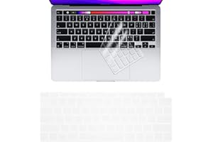 XENQITO 1Pcs Protection Clavier Transparent Compatible avec MacBook Air 13.6/Air 15 M3/M2/M1, Résistant à l'eau et à la poussière, en Polyuréthane thermoplastique pour Clavier MacBook